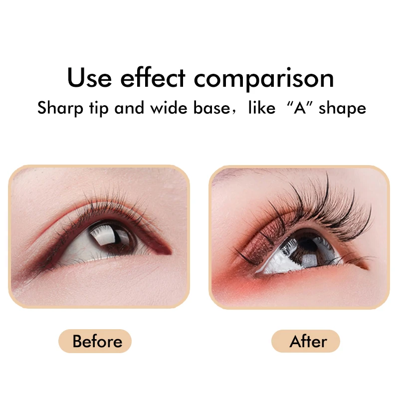 DIY  Wispy Fluffy False Lashes NATUHANA Black Brown A/M Shape Premade Eyelashes Makeup Individual Lashes