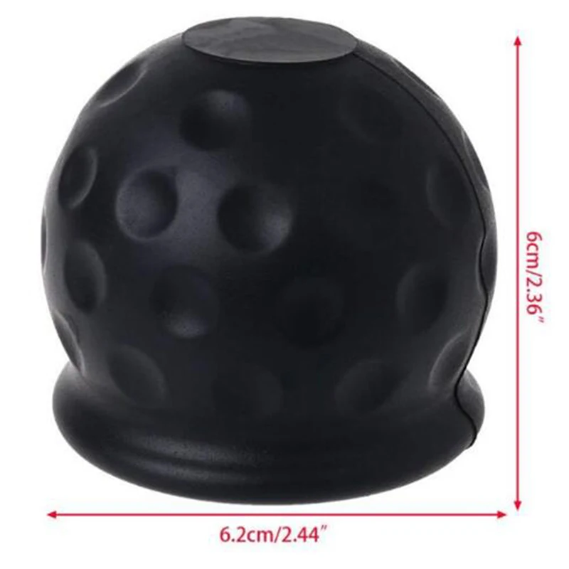 Multipurpose Universal 50mm Black  Tow Bar Ball Cover Cap Towing Hitch Caravan Trailer Towball Protect