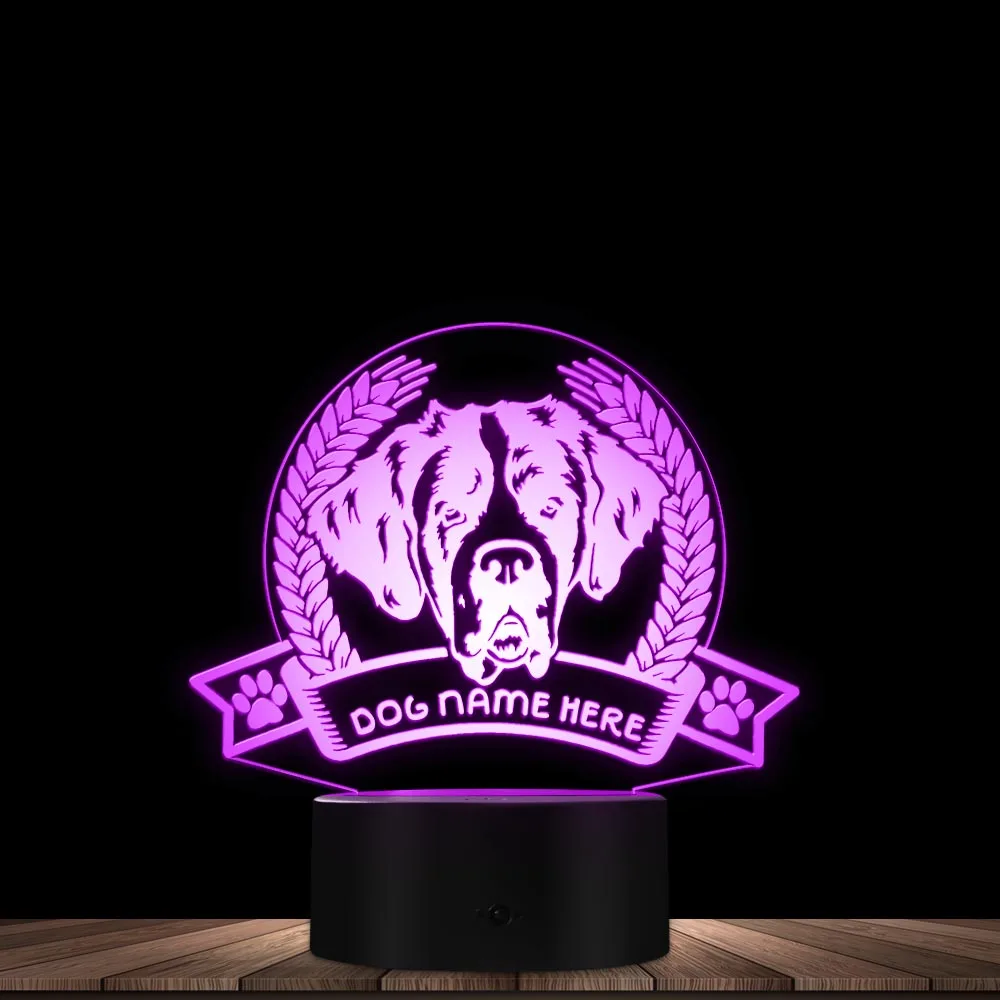 

Saint Bernard Pedigree Dog Breed Illusion Novelty Night Light Puppy Head Pet Portrait Animal Cartoon Doggie Custom Mood Light