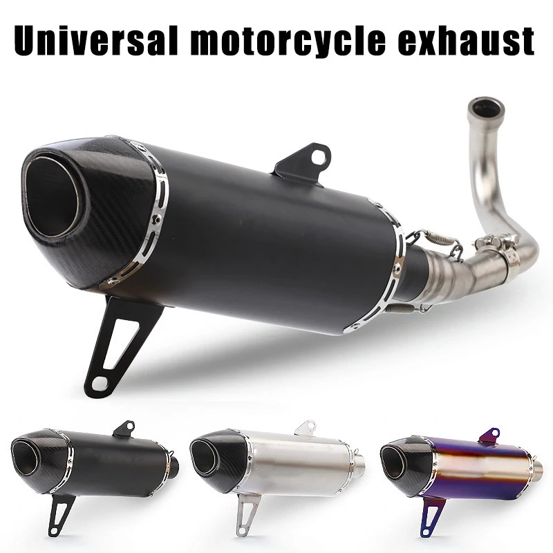 51mm Universal Modified Motorcycle Exhaust System Slip On For Yamaha XMAX250 XMAX300 Muffler Mid Pipe Front