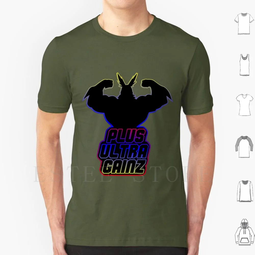 Plus Ultra Gainz Boku No Hero Academia T Shirt Men Cotton 6xl Boku No Hero Academia Fitness Motivation Plus Ultra Gainz