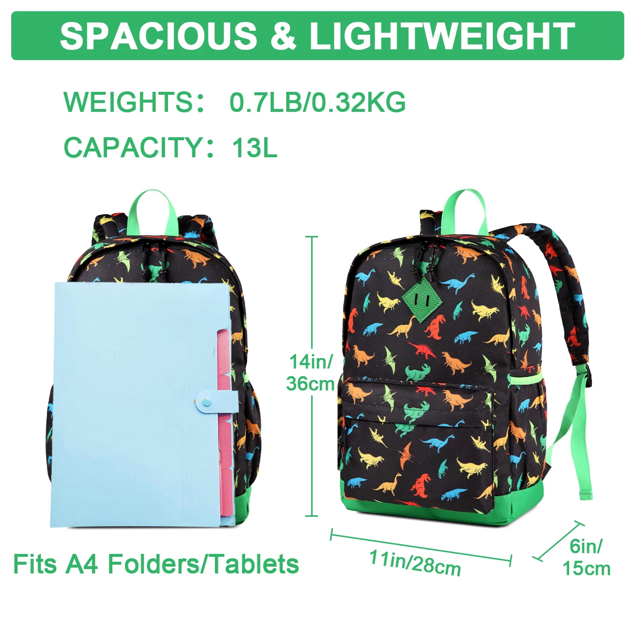 VASCHY Lightweight Water Resistant Toddler backpack Daycare Preschool Backpack for Children Boys and Girls