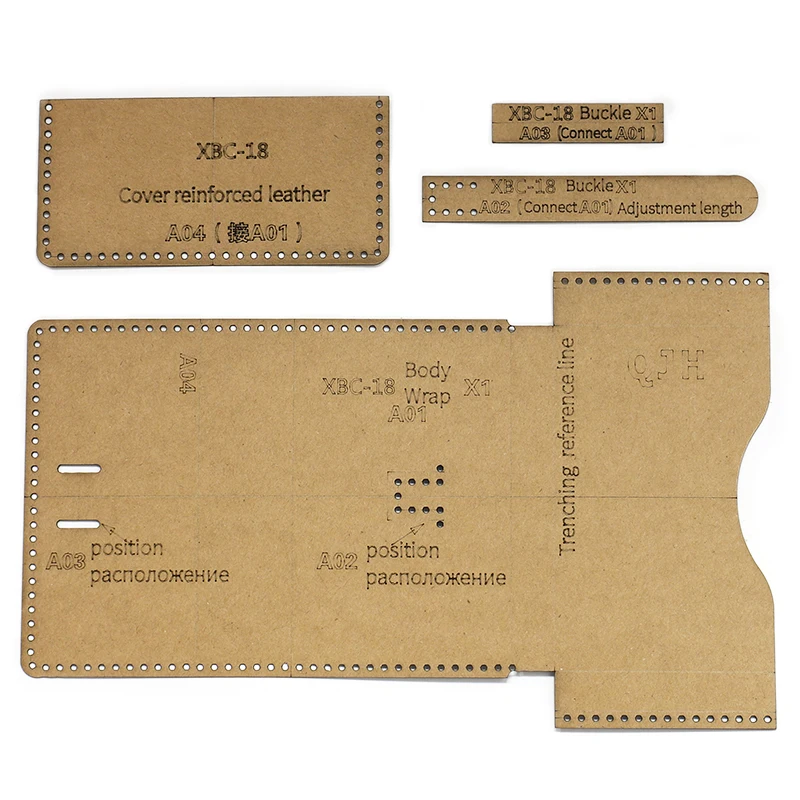 1Set DIY Kraft Paper Template New Fashion Business Card Holder Leather Craft Pattern DIY Stencil Sewing Pattern 10cm*7cm