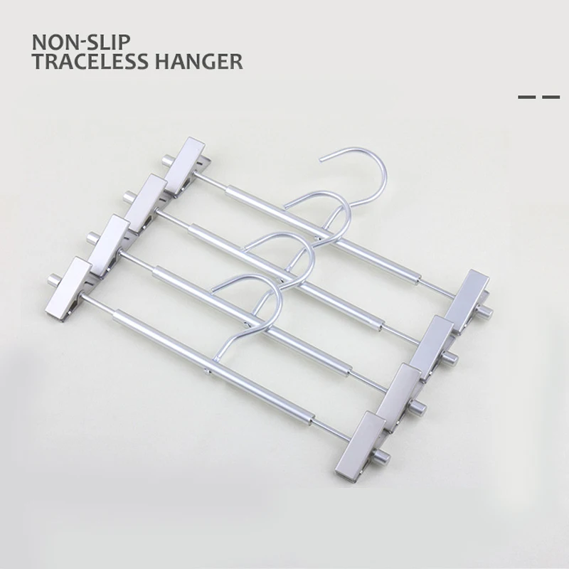 Trouser Hanger Gold Aluminium Alloy Anti Slip Hangers for Towels Dress Pants Drying Rack Wardrobe Organizer Trouser Rack 5/10pcs