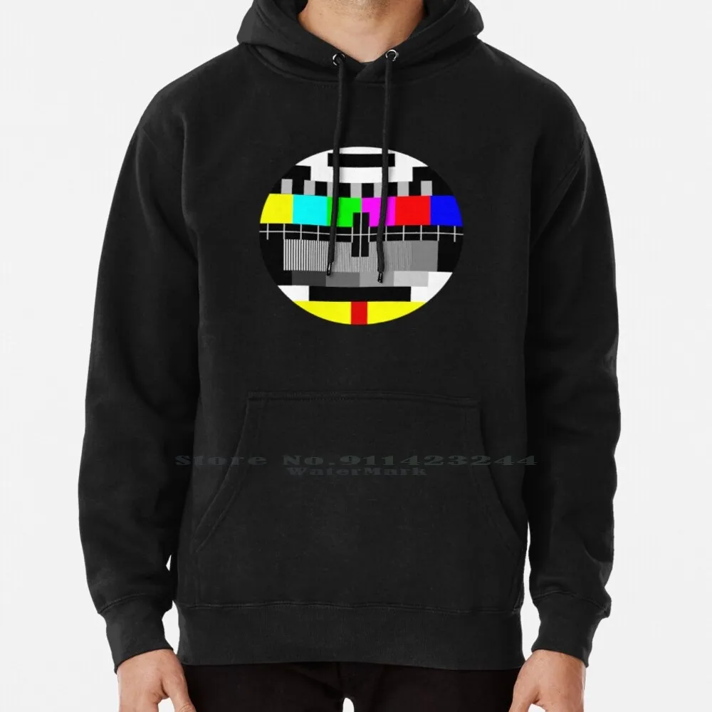 

90's Tv Test Pattern Hoodie Sweater 6xl Cotton Test Patter Sbs Abc Colours Sphere 90s 80s Australia Women Teenage Big Size