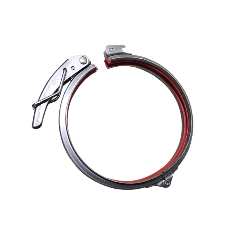Adjustable pipe clamp hose clamp quick release  round duct clamp quick pipe clamp barrel clamp ring SS/galvanized 80-400mm dia