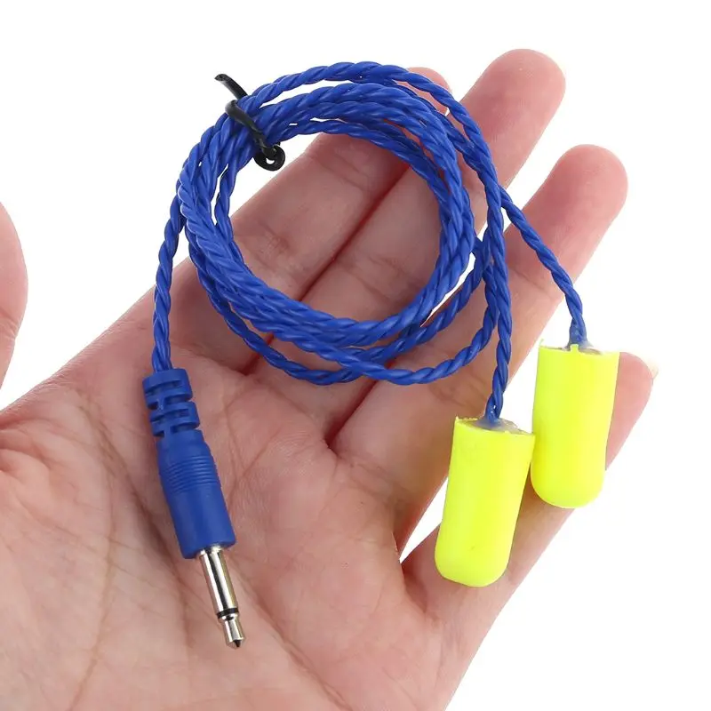 Replacement 3.5mm Rugged Radio Noise Cancelling Foam Earbuds Mono Racing Speaker Headphone Headset Cable Earphone Cord