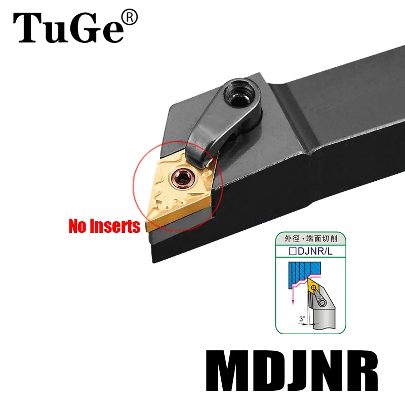 MDJNR1616H11 MDJNR2020K15 MDJNR2525M15 External Lathe Turning Tool Holder Cutting Angle 93° Cutter Holder No with DNMG Insert