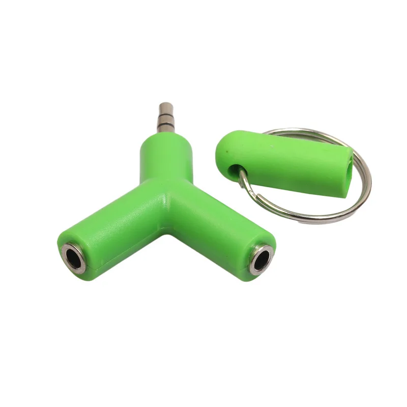 

Y-type Headphone Splitter Color One Point Two Couple Headphone Splitter 3.5mm Audio Adapter