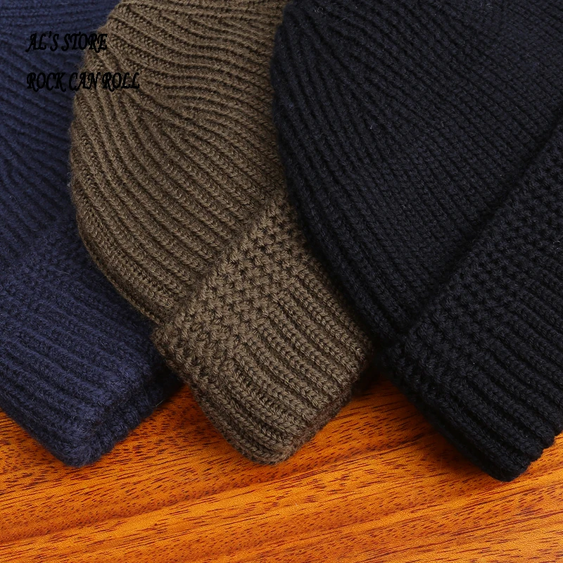 100% Wool Knit Tight-fitting WW2 A4 Watch Cap