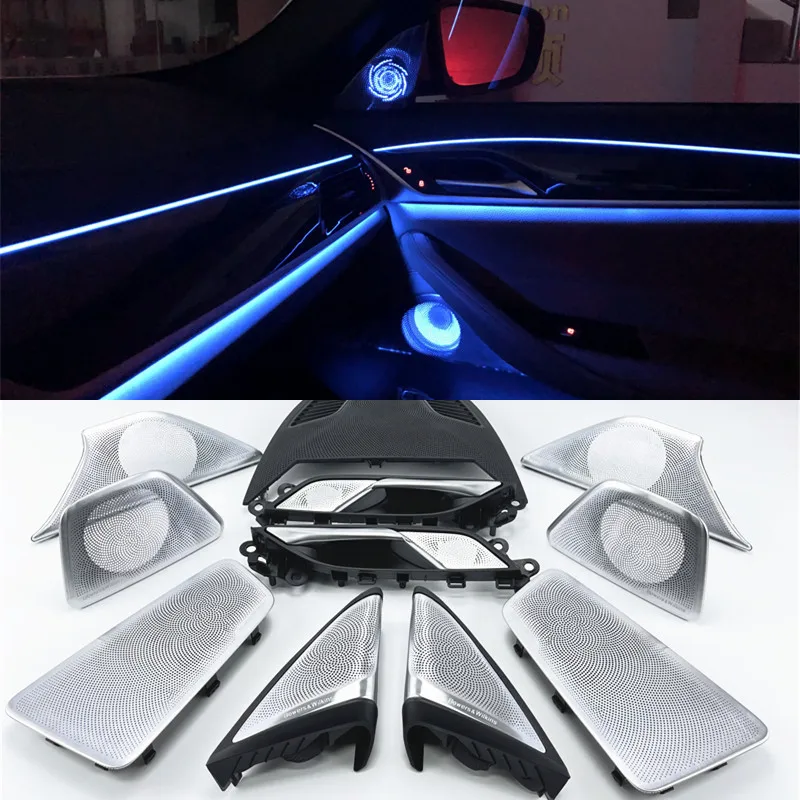 Audio uaktualnić zestaw do BMW G30 serii 5 klasy średniej głośnik wysokotonowy Subwoofer HiFi muzyka Stereo Horn dioda LED świeci osłona głośnika remont wykończenia