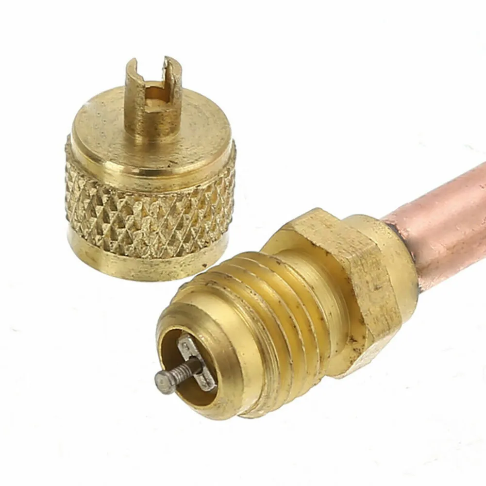 5PCS/Set Air Conditioner Refrigeration Access Valves Copper Tube Filling Parts Home DIY Power Tools Parts