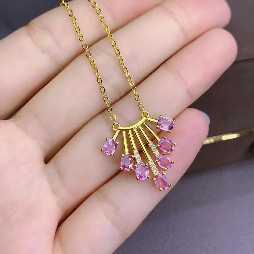 الخطوبة أفضل هدية قلادة الياقوت الطبيعي والحقيقي شحن مجاني 925 الفضة الاسترليني للرجال والنساء