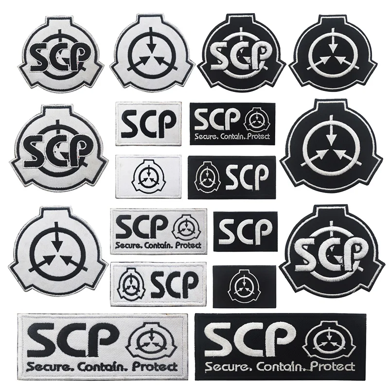 Embroidered SCP Foundation Patch Tactical Battle Badge Military Clothing Backpack Logo Natural Hobby Armband Patch