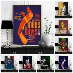 Canvas Painting Miles Davis Art Poster Jazz Music Star Kind of Blue Posters and Prints Wall Art Decoration Bedroom Home Decor