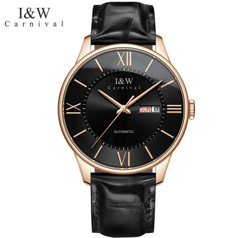 CARNIVAL Mechanical Watch Brand Luxury Sapphire Calendar MIYOTA Movement Automatic Wrist Watches Waterproof for Men Reloj Hombre