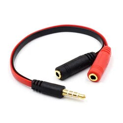 Splitter Headphone For Computer 3.5mm 2 Female To 1 Male 3.5mm Mic Audio Y Splitter Cable Headset To PC Adapter