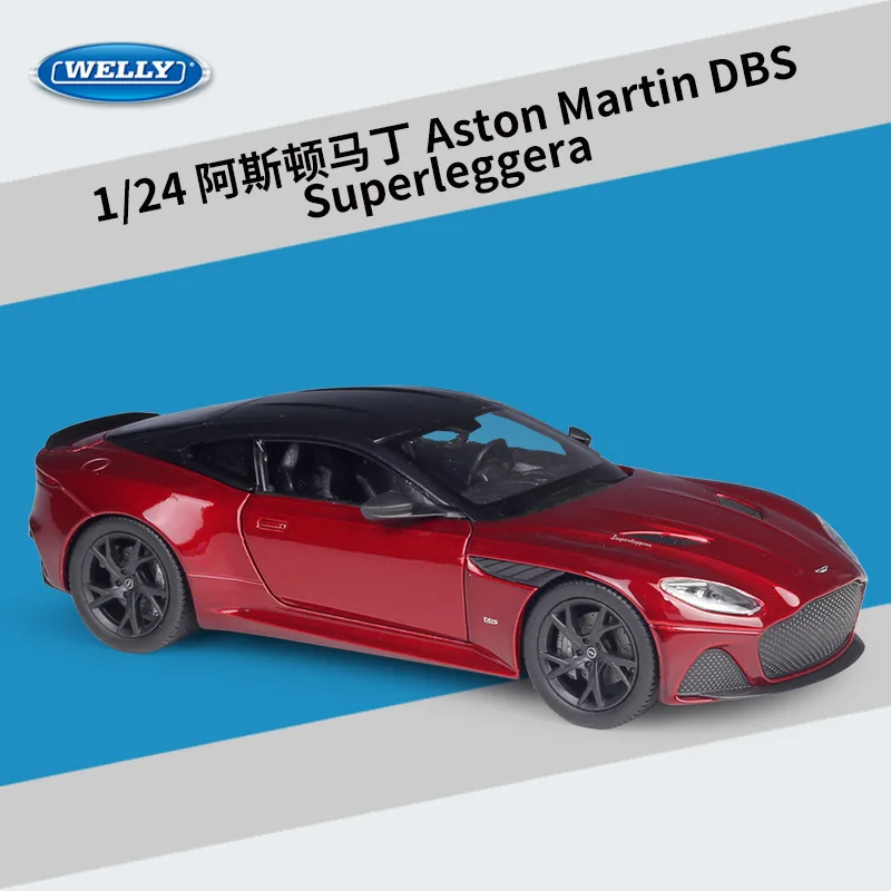 Welly 1:24 Aston Martion DBS Superleggera Static Die Cast Vehicles Collectible Model Car Toys