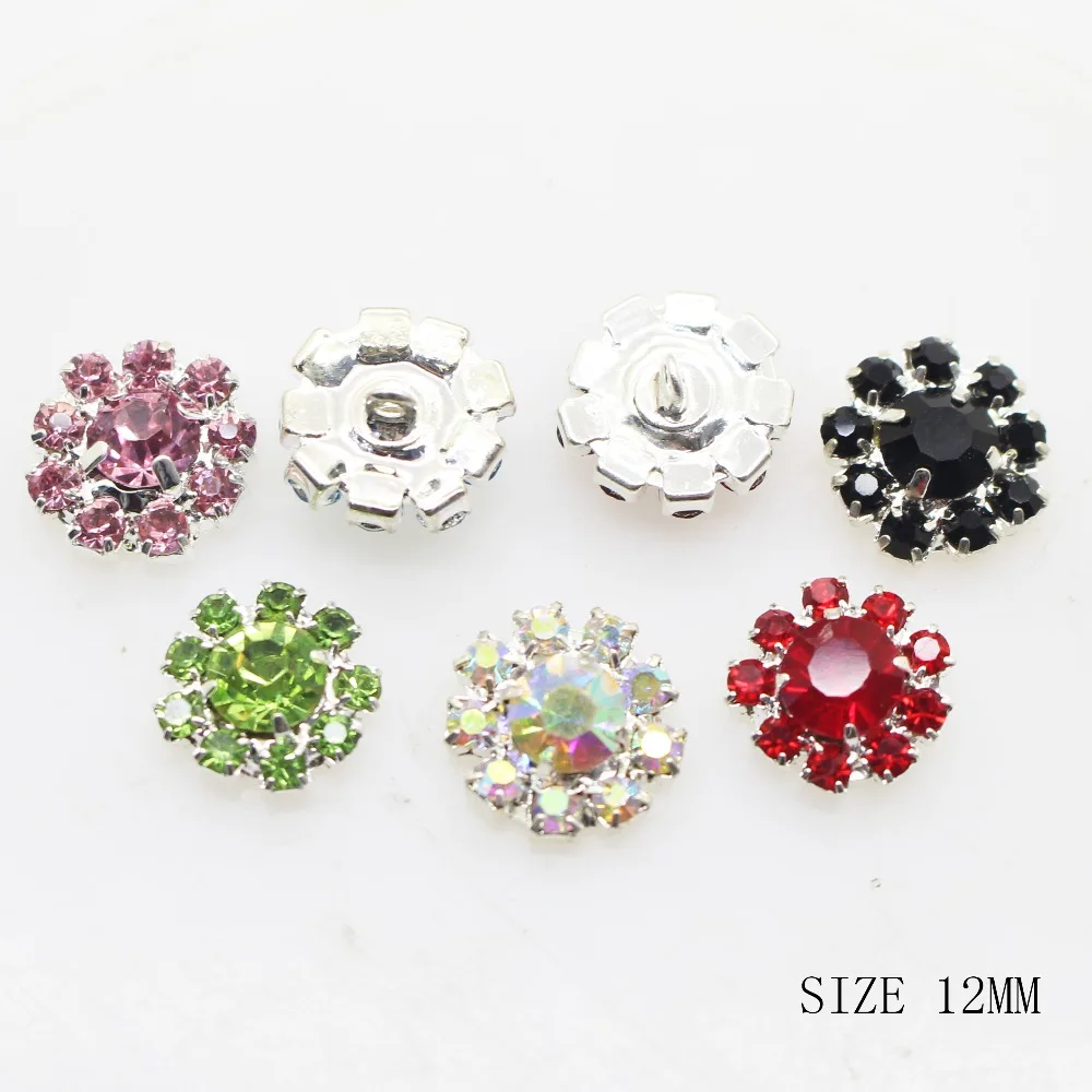 ZMASEY Sale Price Metal Buttons For Clothing 10Pcs/Lot 12mm Sewing Rhinestones Button Handwork Decorative Accessories