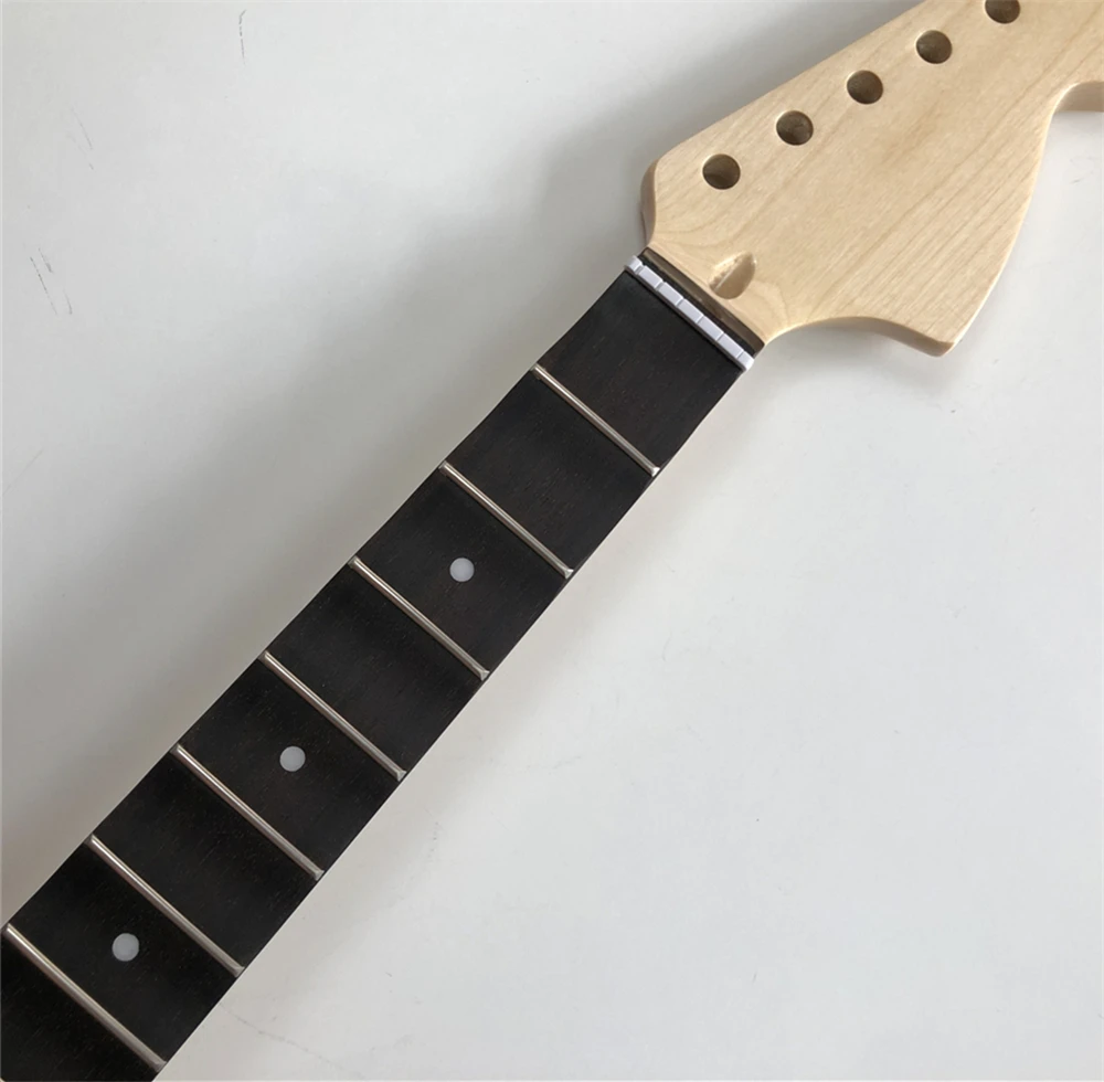 

Full scalloped Guitar Neck 21 Fret Maple Rosewood Fretboard Dot Inlay Big head Gloss DIY