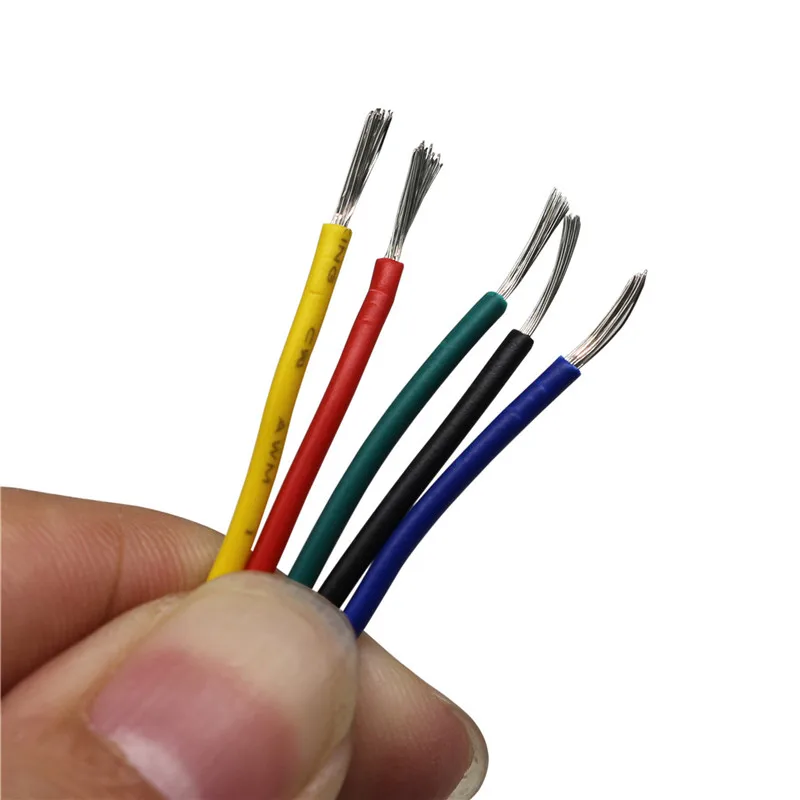 مجموعة أسلاك مجدولة 18-28AWG 1007 متعددة الألوان |   كابل طيران مطلي بـ 6 ألوان |   سلك توصيل إلكتروني DIY لثنائي الفينيل متعدد الكلور اللوح