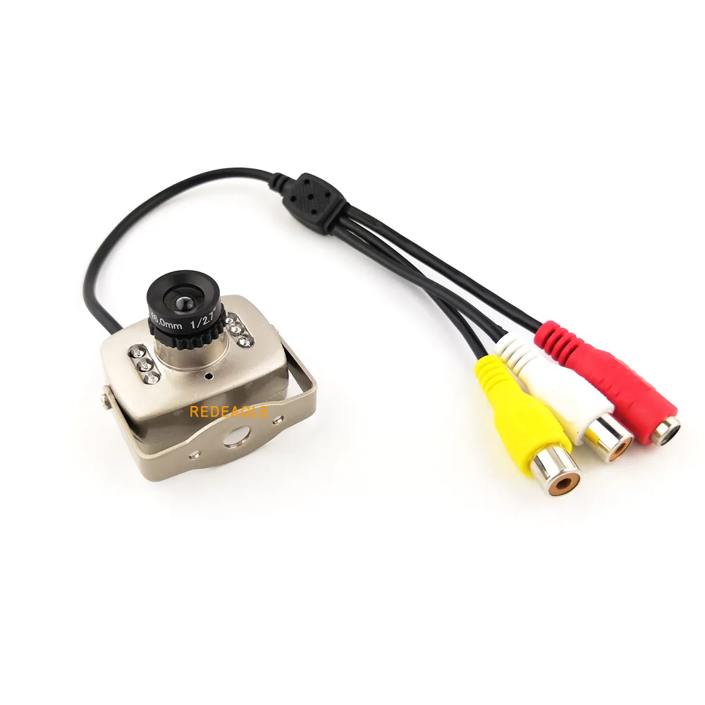 REDEAGLE 홈 아날로그 보안 카메라 미니 박스 600TVL CMOS 보드 940nm IR 나이트 비전 카메라 2.8/3.6/6mm 렌즈 208C