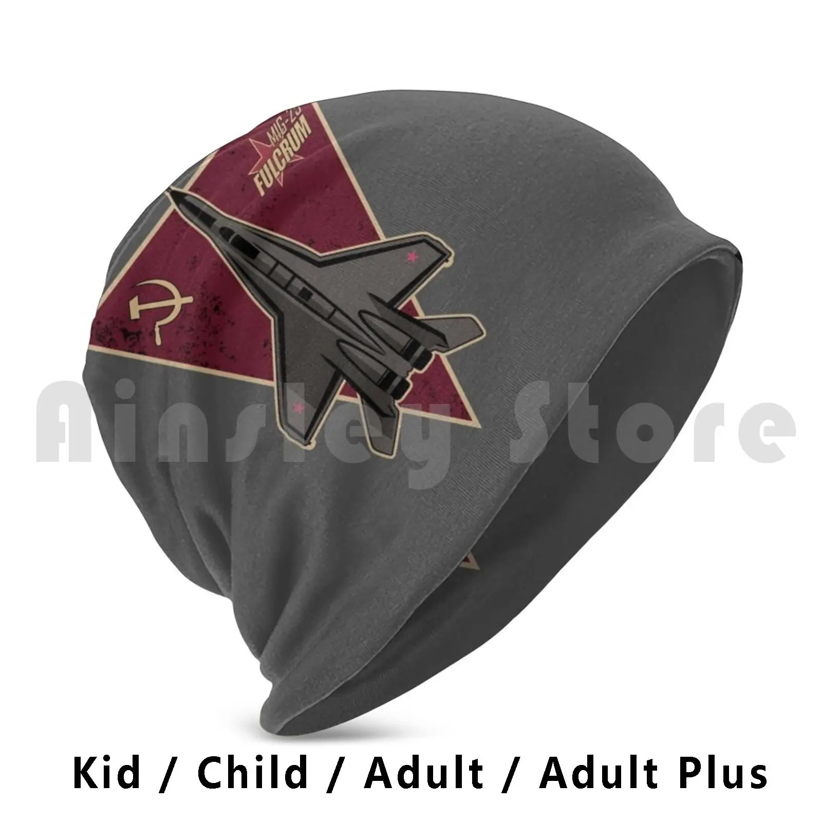 Mig-29 Fulcrum Beanies Knit Hat Hip Hop Soviet Air Force Soviet War Machine Russian Russian Fighter