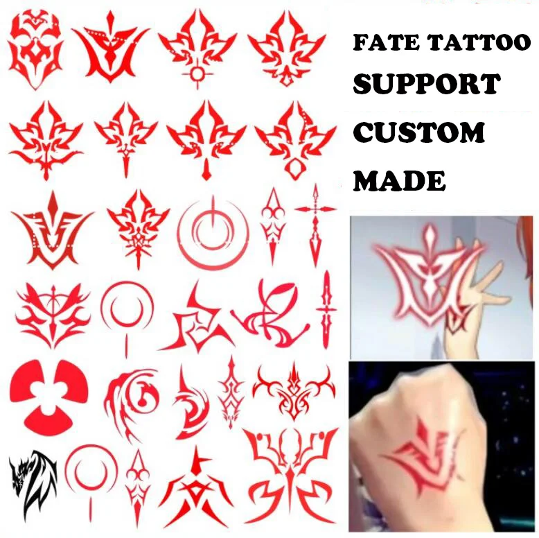 FGO Arturia Pendragon Saber Fate stay night Go Extra Archer Emiy Tohsaka Rin cosplay animación dibujos animados logo tatuaje pegatina