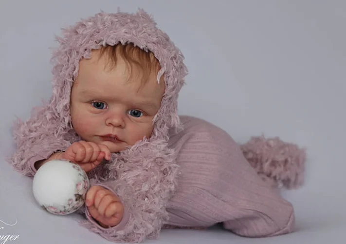 NPK 19inch Reborn Doll Kit Joleen Lifelike Soft Touch DIY unpainted Doll Parts