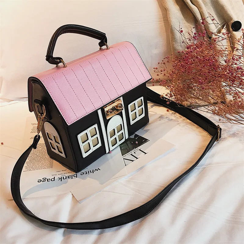 Personality House Shaped Leather Women Handbags 2022 Fashion Creative Girl Messenger Crossbody Bag Shoulder Bag Bolsa Feminina