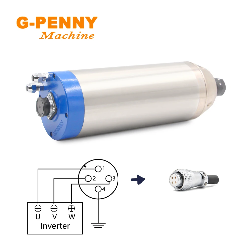 Imagem -04 - Water Cooling Spindle Motor para Cnc Router Máquina de Gravura Er20 3.2kw