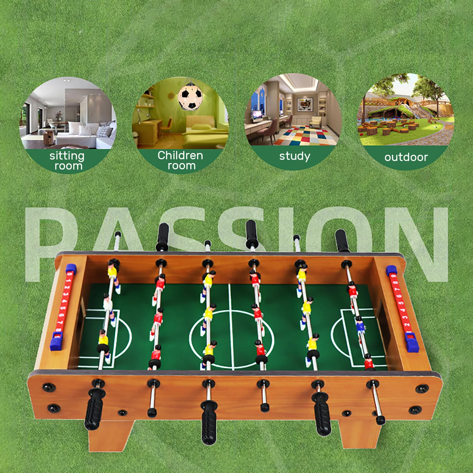 Mini Tabletop Foosball Game Set Table Portable Soccer Board Game Sets Mini Score Keeper For Adults Kids Toy