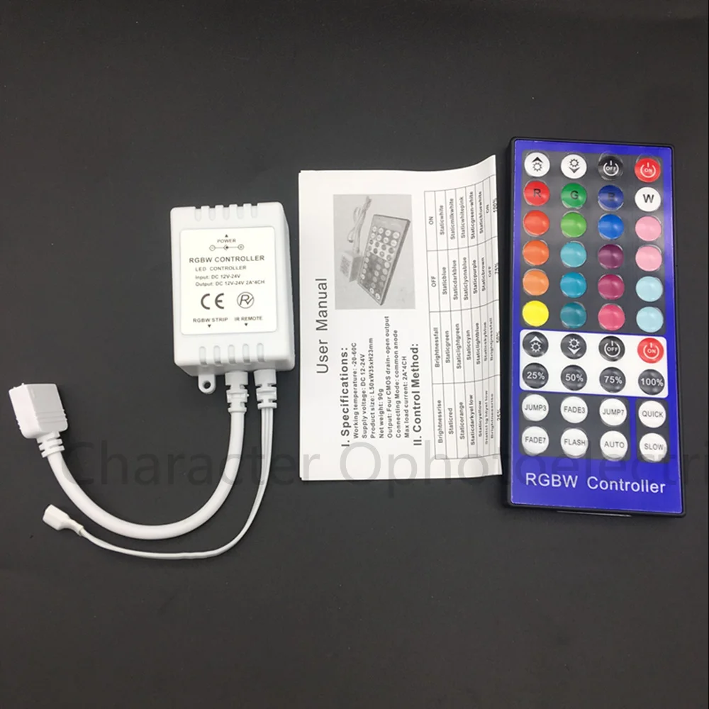 

40Key Strip Conntroller RGBW/RGBWW SMD 5050 LED Strip Light DC 12V 24V 6A IR Infrared Remote Controller Dimmer 20 Colors