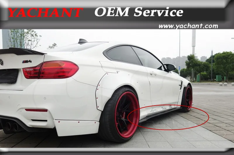 

Car-Styling FRP Fiber Glass Body Kit Side Skirt Fit For 2014-2016 F82 F83 M4 LB LP LW Style Side Skirts Under Board