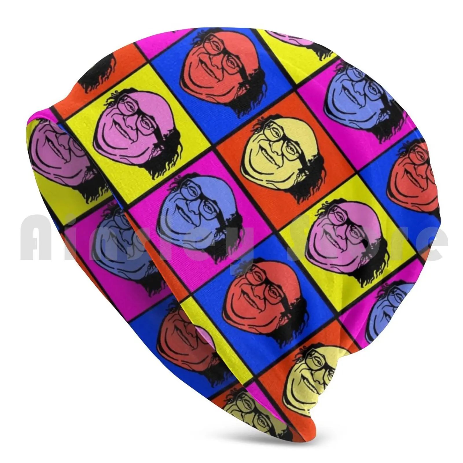 Danny Devito Pop Art Beanies Pullover Cap Comfortable Danny Devito Pop Art Sticker Red Crate Danny Devito Pop Art