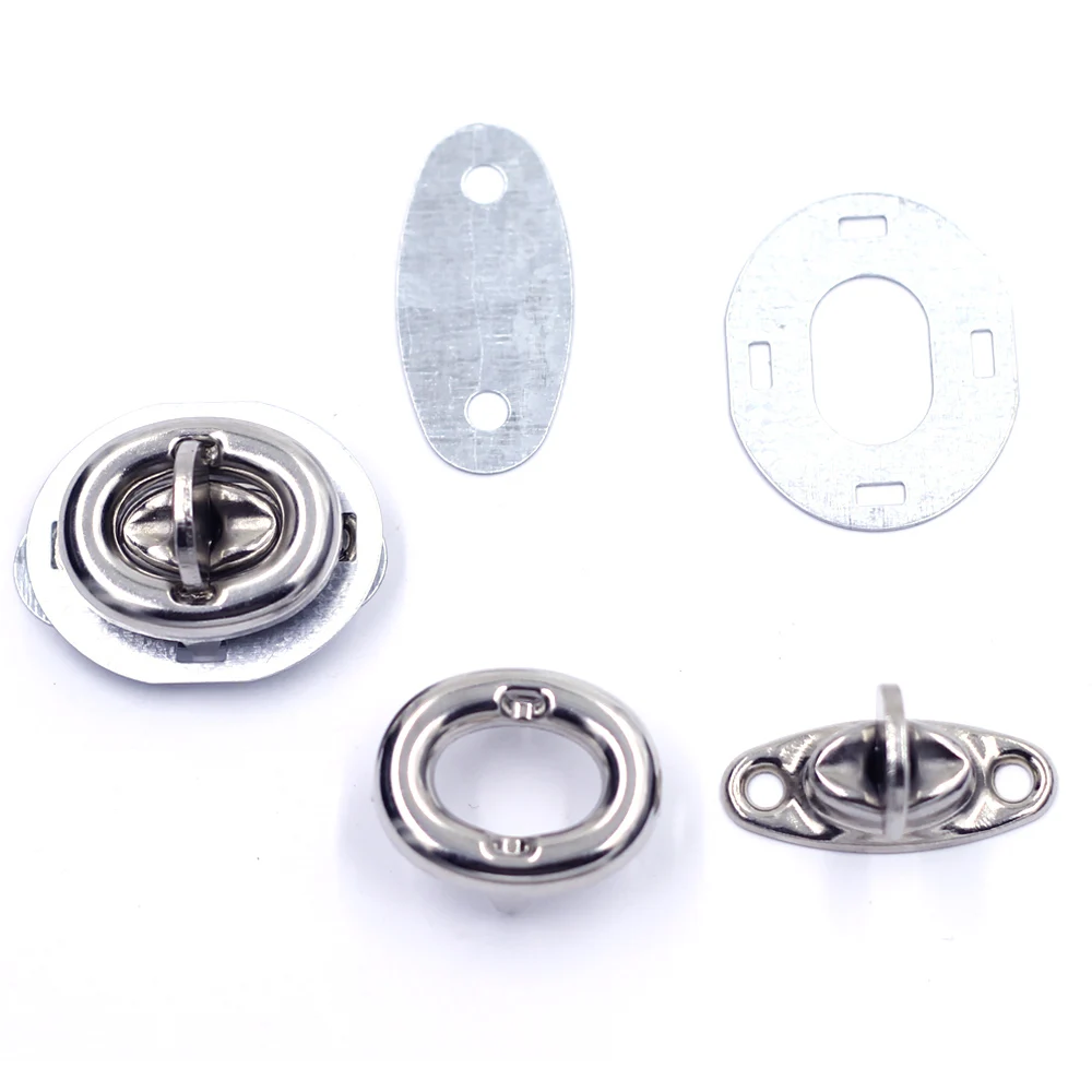 

Turn Twist Clasps Locks Buckles Clips Silver Tone Oval DIY Handbag Purse Bag Hardware Accessories 33x26x16mm Wholesale