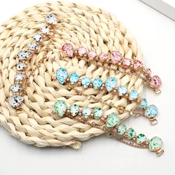 1Pcs/Lot 140MM Rhinestone for Shoes Chain  Accessories DIY Garment Sewing Accessories Metal Rhinestone Buttons Bikini Connectors