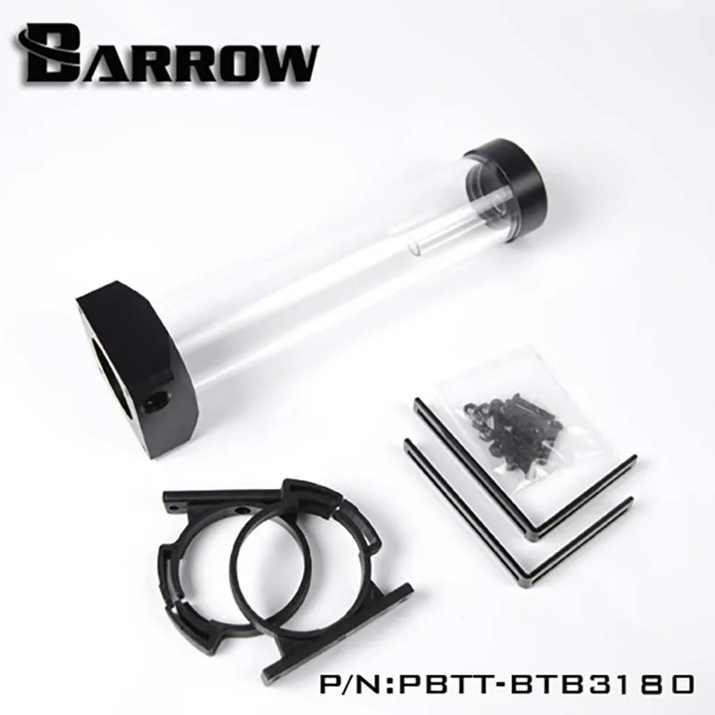 Barrow PC Water Cooling DDC Pumpอ่างเก็บน้ำสีดำฝาครอบโปร่งใสถัง80มม./130มม./180มม./230มม.ความยาวPBTT-BTB