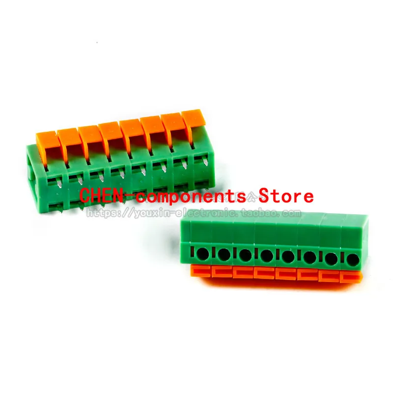 5Pcs KF142V-5.08-2/3/4/5/6/8P Dubbele Rij In-Lijn 5.08mm Pitch Lente Type Pcb Terminal Block