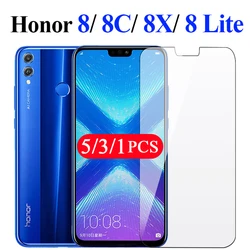 5/3/1Pcs tempered glass for huawei honor 8 8A pro lite 8S 8C 8X max phone screen protector protective film on glass smartphone