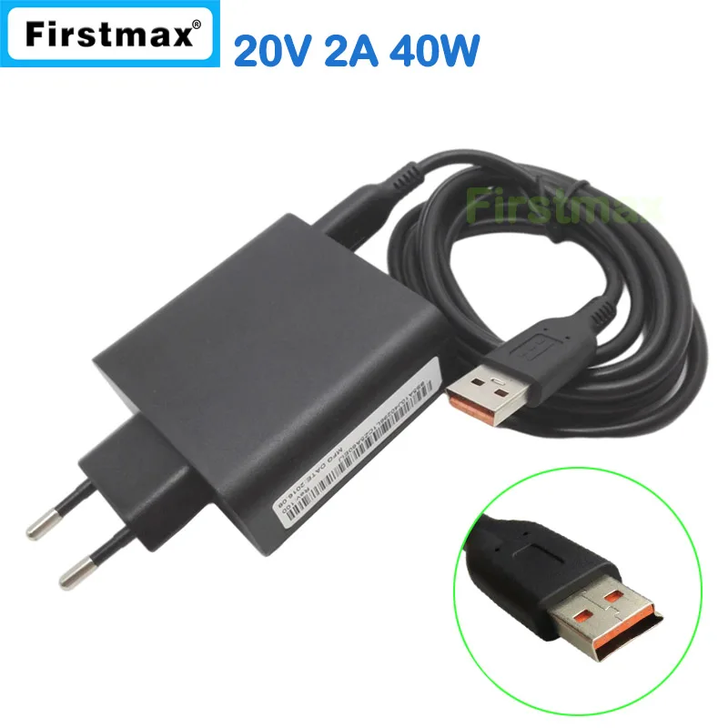 

40W Tablet Charger 20V 2A 5.2V 2A USB AC Power Adapter for Lenovo Yoga 3 11-5Y10 11-5Y11 36200574 ADL40WCE ADL40WCF