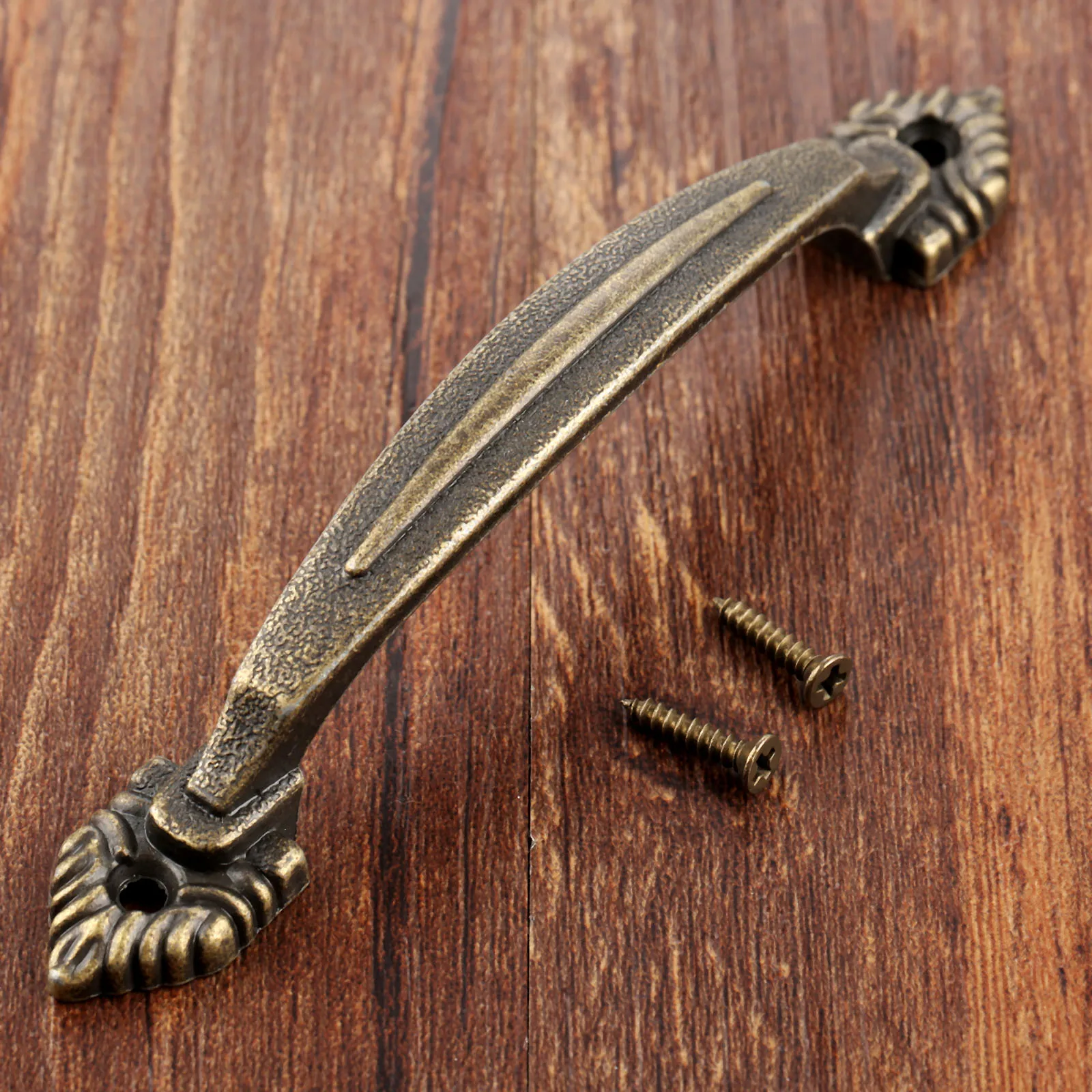 Retro Handle Vintage Antique Bronze Pull 116*15mm Knob Cupboard Door Kitchen Cabinet Drawer Wooden Jewelry Box Europe w/screws