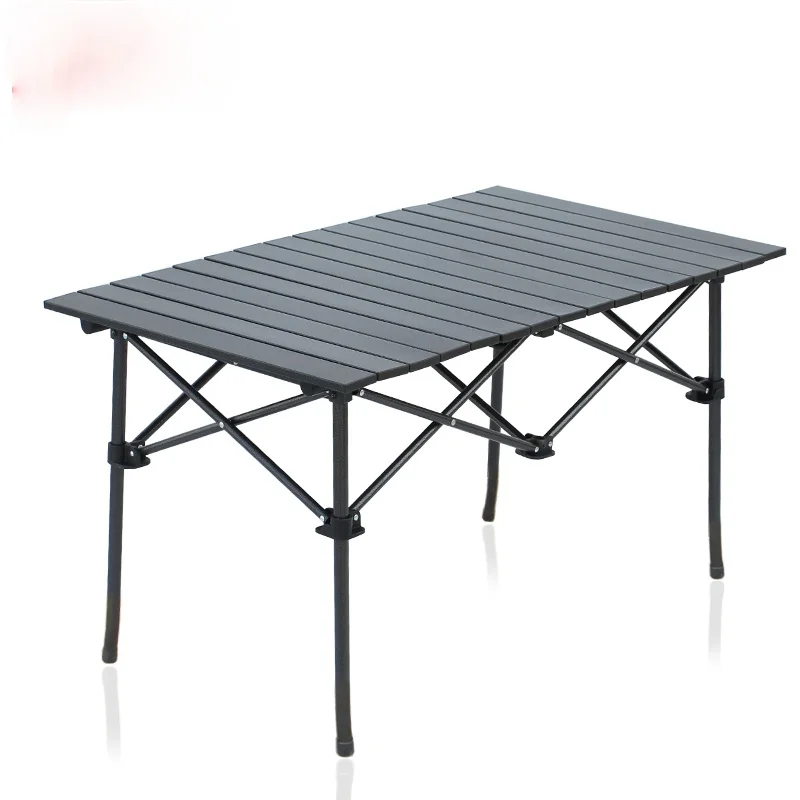 

zq Portable Stall Table Rectangular Aluminum Alloy round Picnic Table Barbecue Table Fishing Table