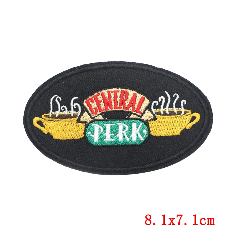 Pulaqi Friends Tv Show Patch Embroidered Iron On Patches For Clothing Sew Applique Sewing Patches Fabric Stripes For Clothes DIY