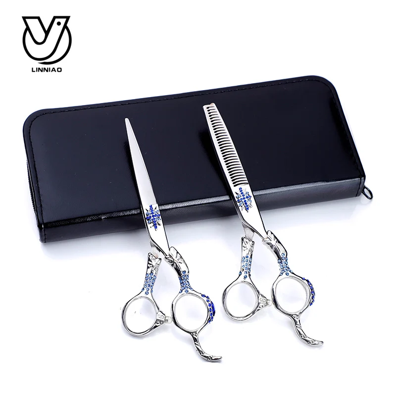 Barber Shop Salon Professional Hair Cutting Thinning Hairdressing Scissors Styling Tools Shears Regular Flat Teeth Blades Comb