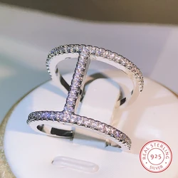 2022 new exquisite white zircon ring for ladies