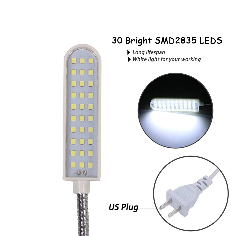 Süper parlak SMD2835 30 LED dikiş giyim makinesi ışık ev çalışma ışığı lambası DİKİŞ MAKİNESİ torna aksesuarları dropshipping