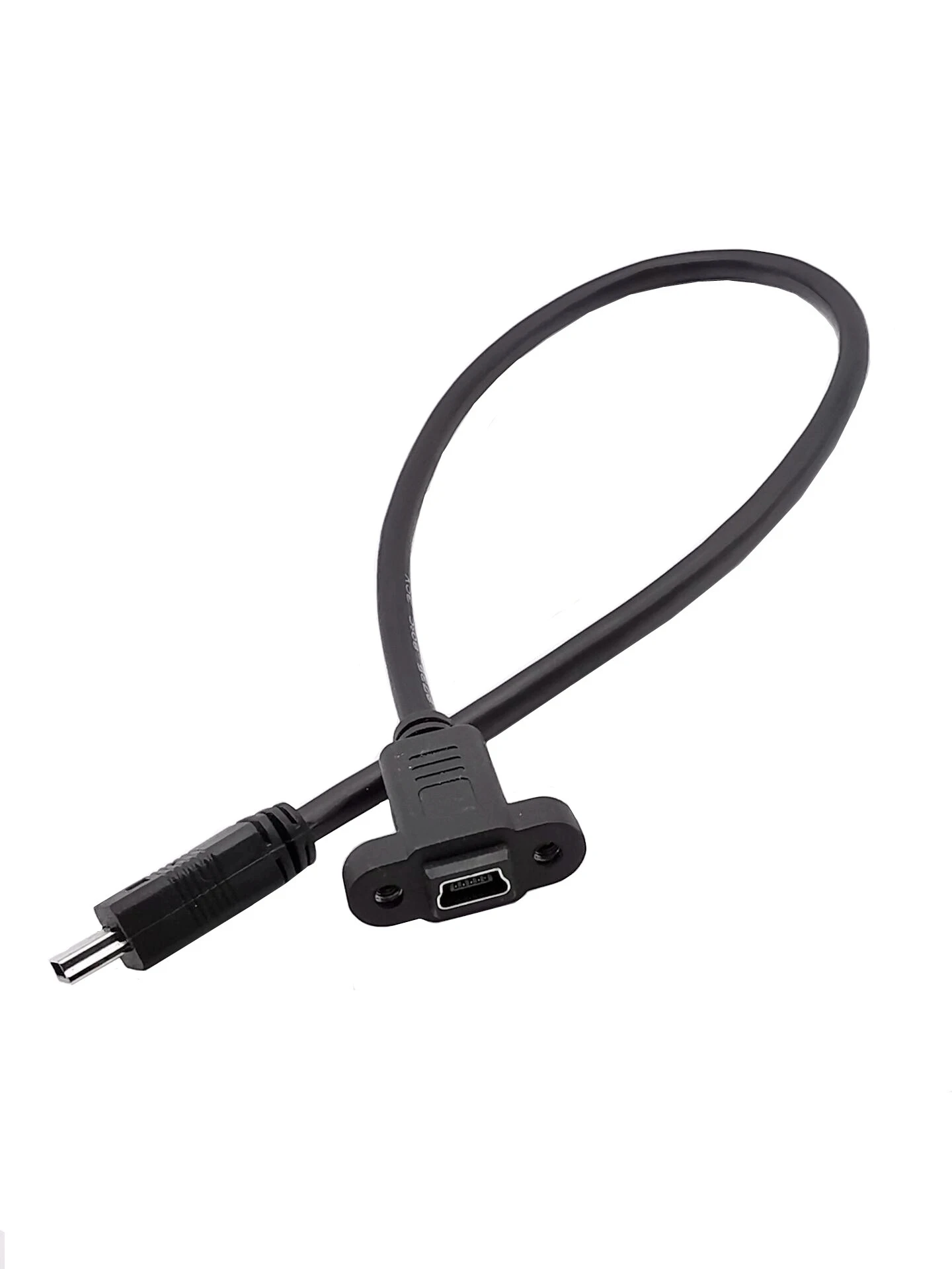 Mini USB 5 Pin แผงซ็อกเก็ตตัวเมีย Mount To Mini 5 P ชายสายลำโพงอะแดปเตอร์0.3M