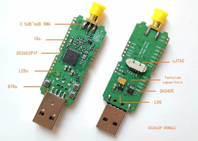 CC2652P CC2652 BLE Simplelink 2.4G Zigbee2MQTT Thread Home Assistant Coordinator Router CC2652P USB Dongle Stick