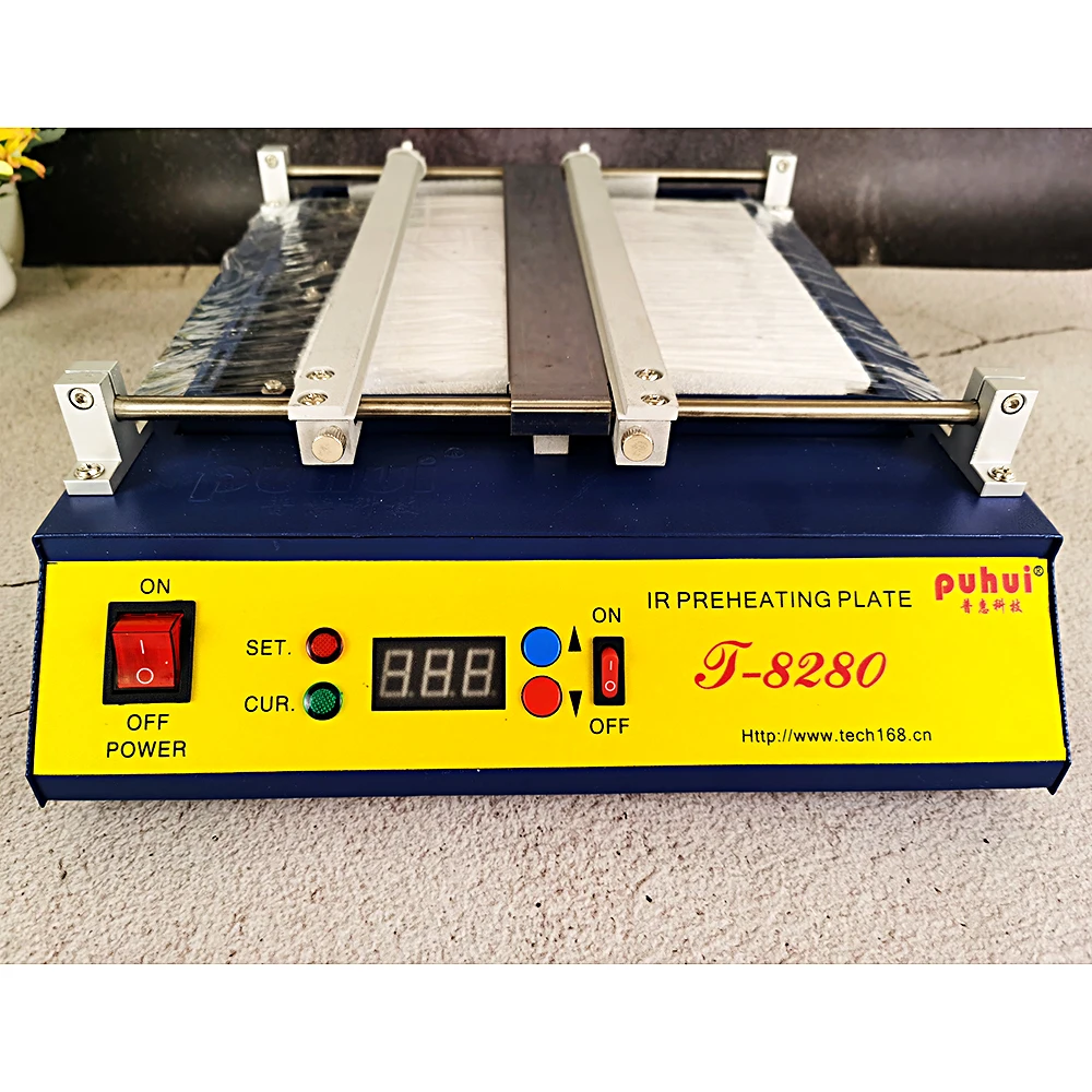 220V or 110V Puhui T8280 PCB Preheater IR Preheating Plate T-8280 IR-Preheating Oven 0-450degree Celsius Solder Repair